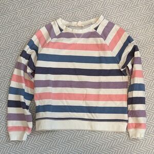 Crewcuts Multicolor Striped Crew Neck Terry Sweatshirt NEW